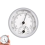 Olakin Thermometer Hygrometer, Termoigrometro Analogico, Termometro e Igrometro da Parete, Temperatura di Misurazione e Umidità Ampiamente utilizzate in Case, Uffici, Officine